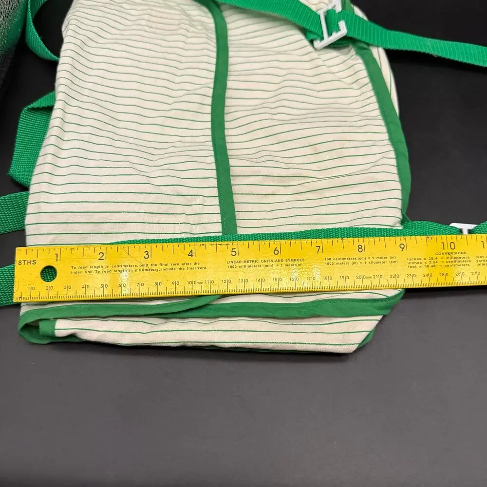 1984 Coleco Cabbage Patch Kids Green White Backpack Doll Carrier Bag Vintage